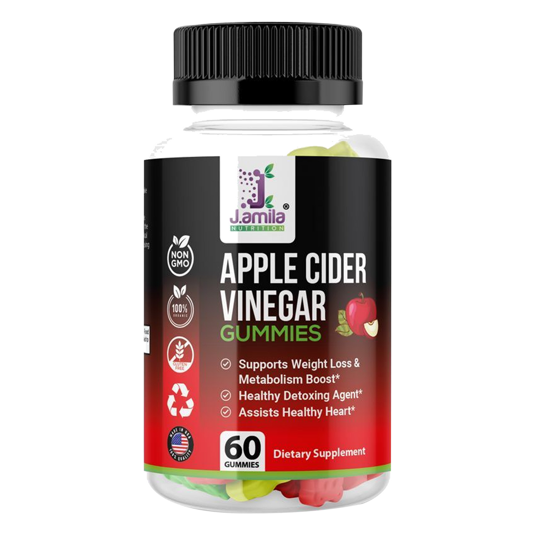 J. AMILA Apple Cider Vinegar Gummies (60ct)