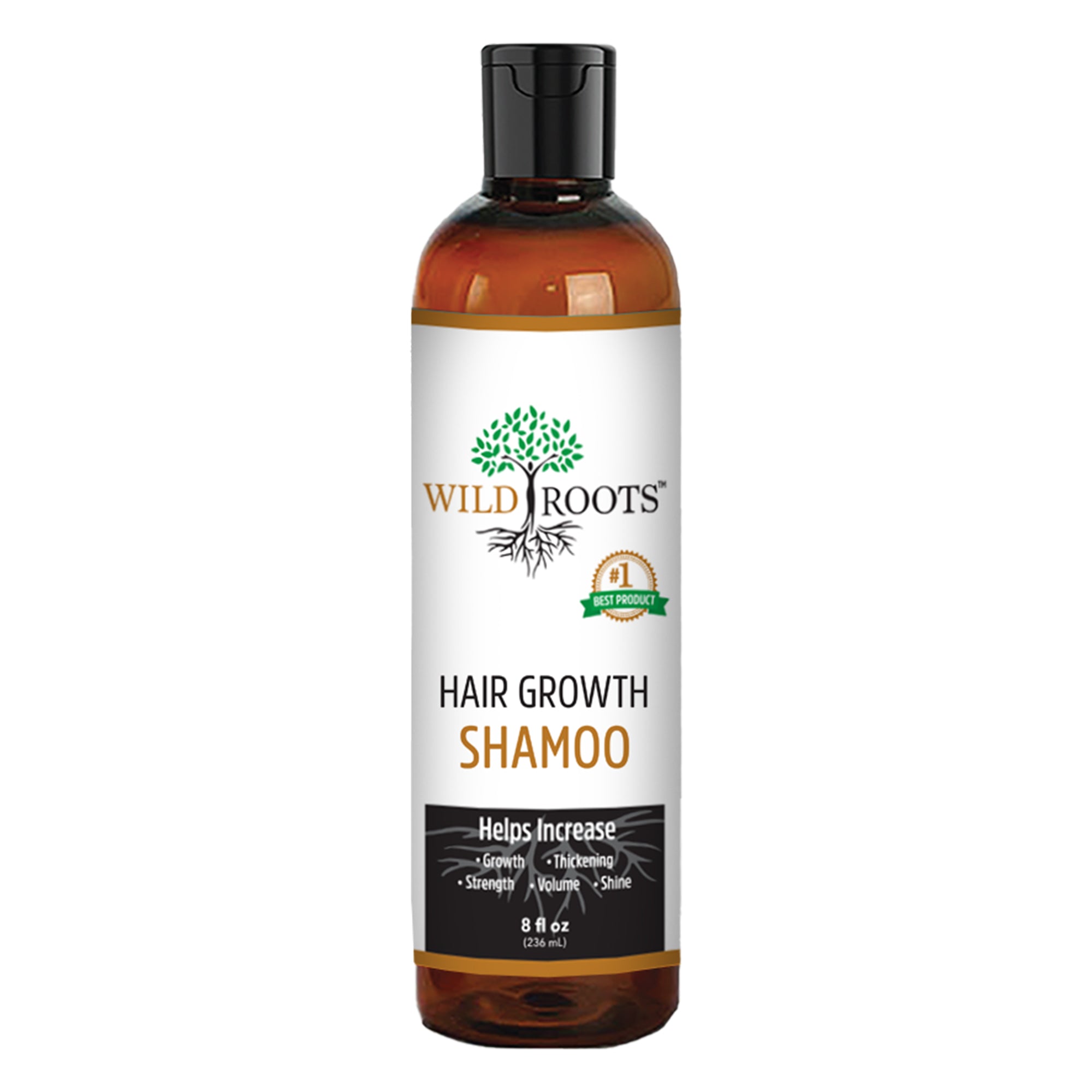 Wild Roots Hair Care Hair Growth Shampoo For Hair Growth, Shining & Thickening Strength & Volume For All Hair Types (8 fl oz) 236ml