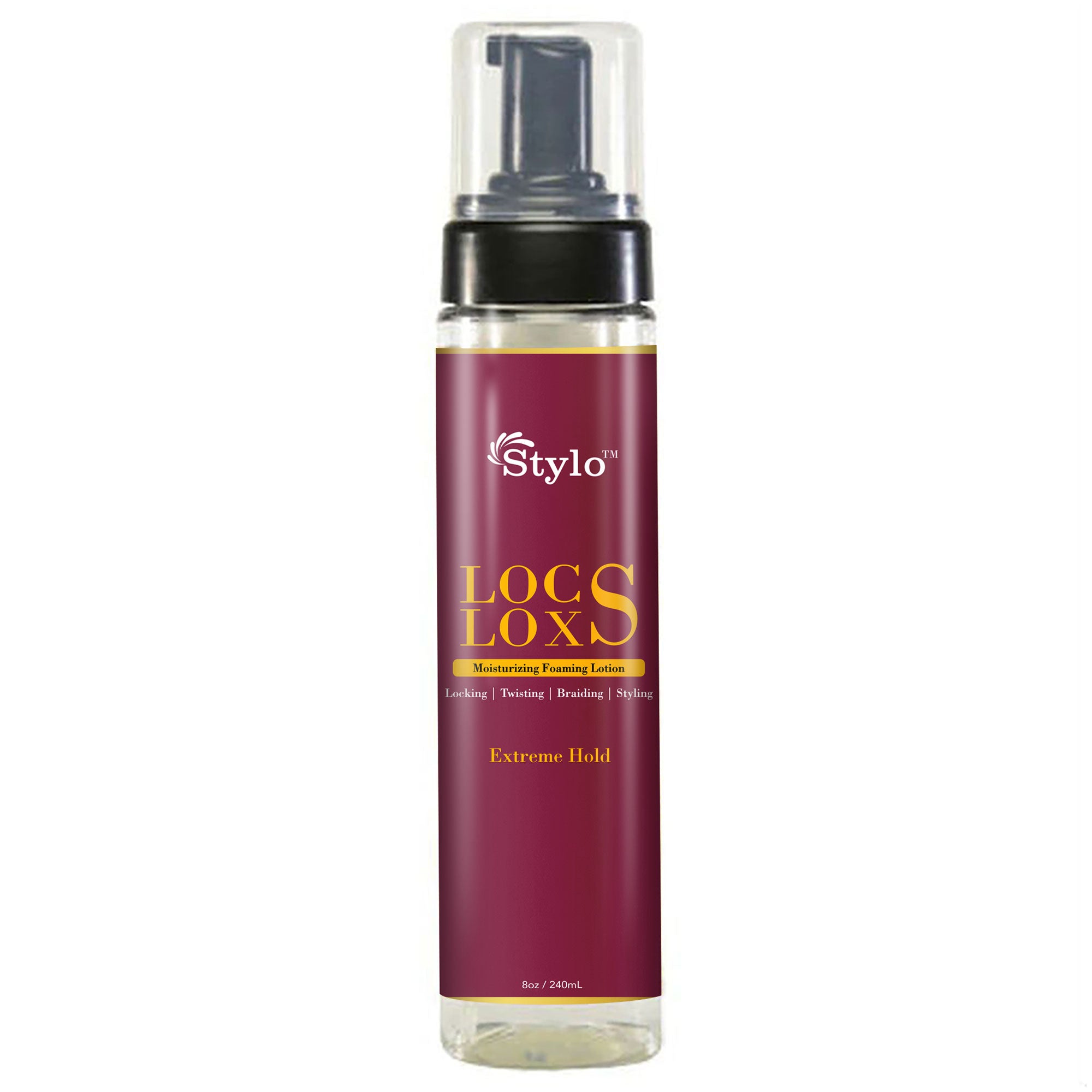 Stylo Locs Loxs Moisturizing Hair Styling Foaming Lotion Extreme Hold (8oz)