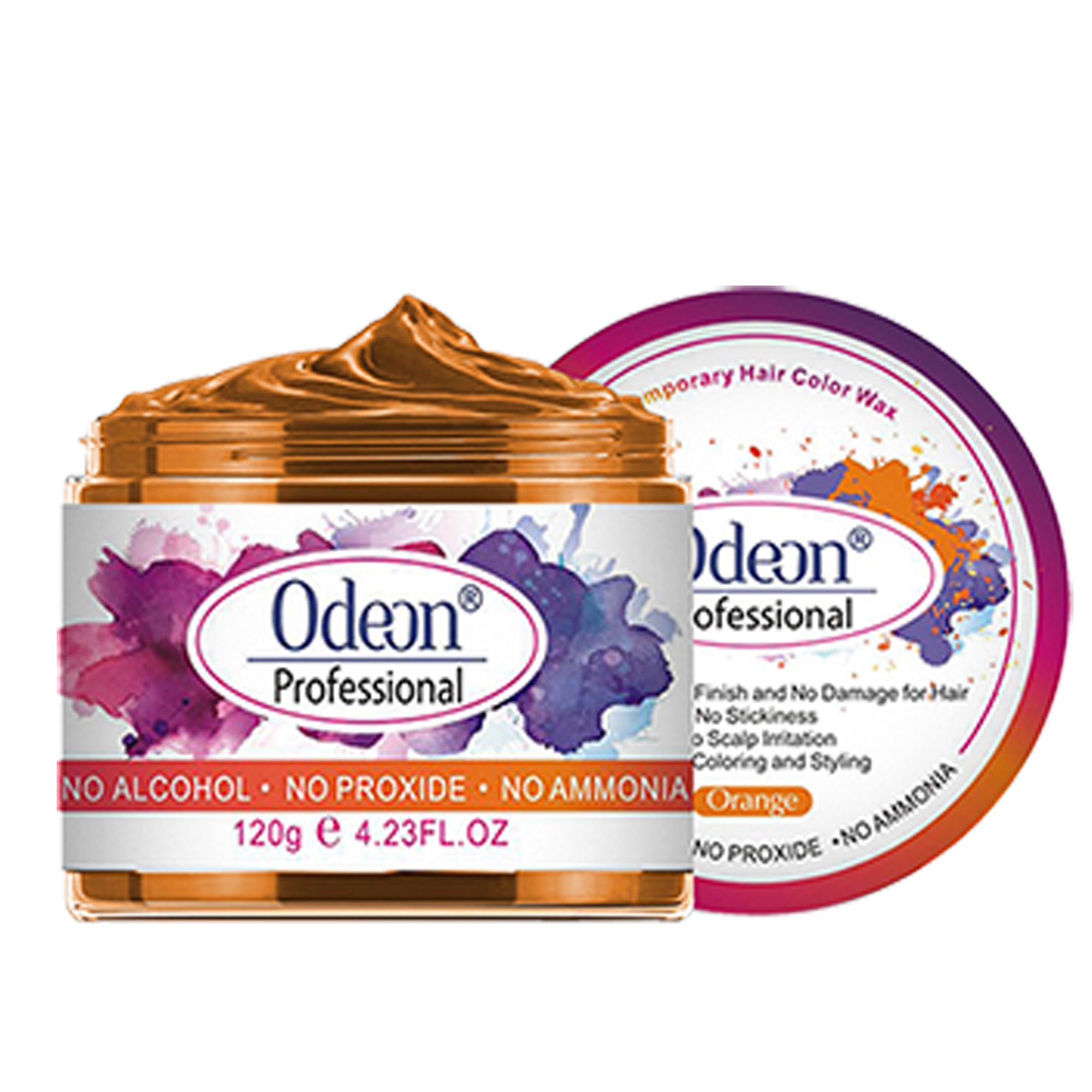 Odeon Black Hair Color Wax, Temporary Hair Dye for Women & Men (4.23oz)