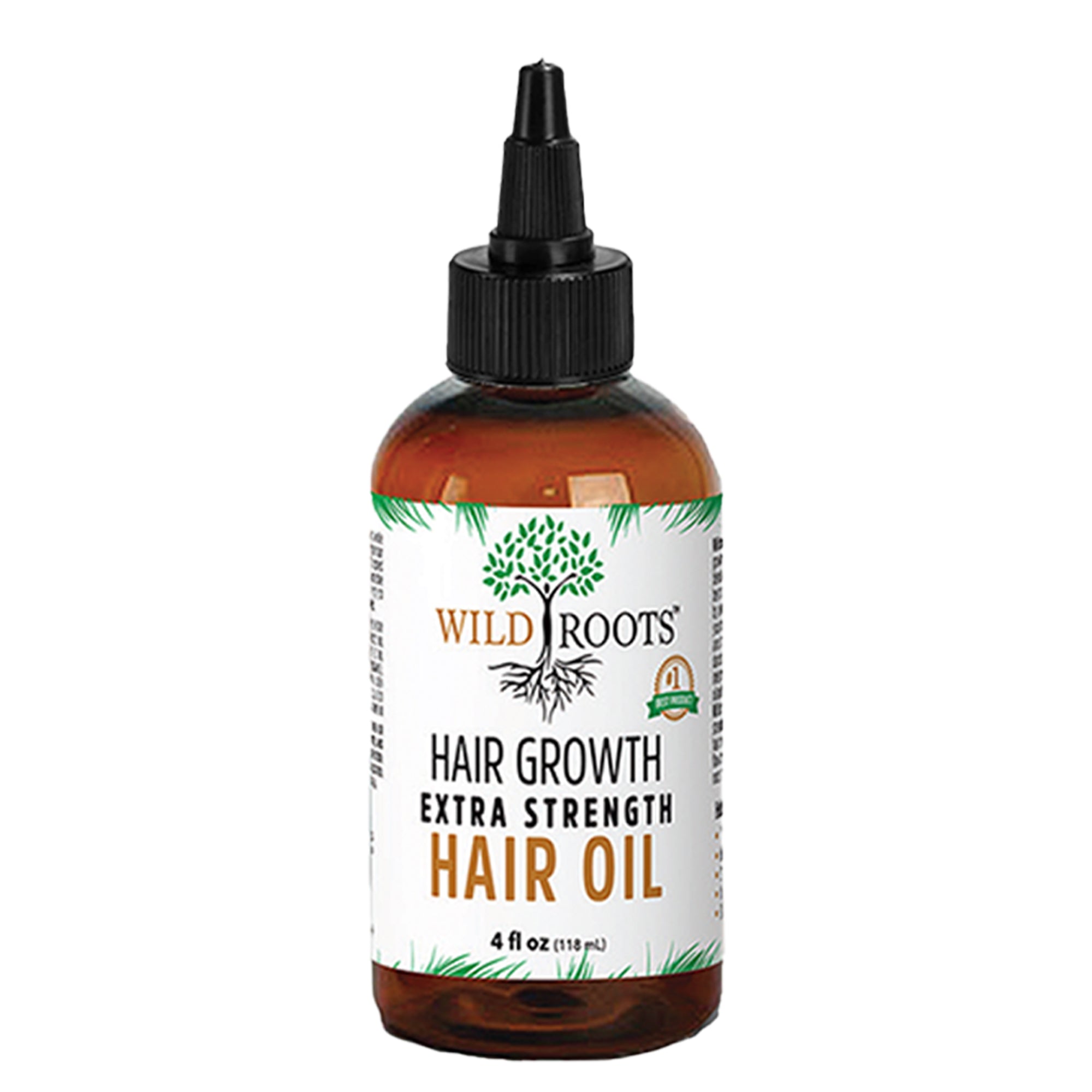 Wild Roots Extra Strength Hair Growth Oil – Fast-Growing, Thickening Scalp & Hair Treatment (4oz)