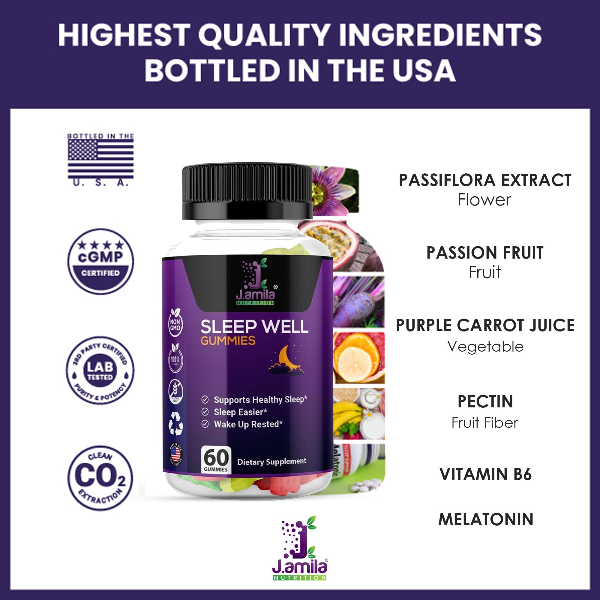 J. AMILA Sleep Well Gummies (60ct)