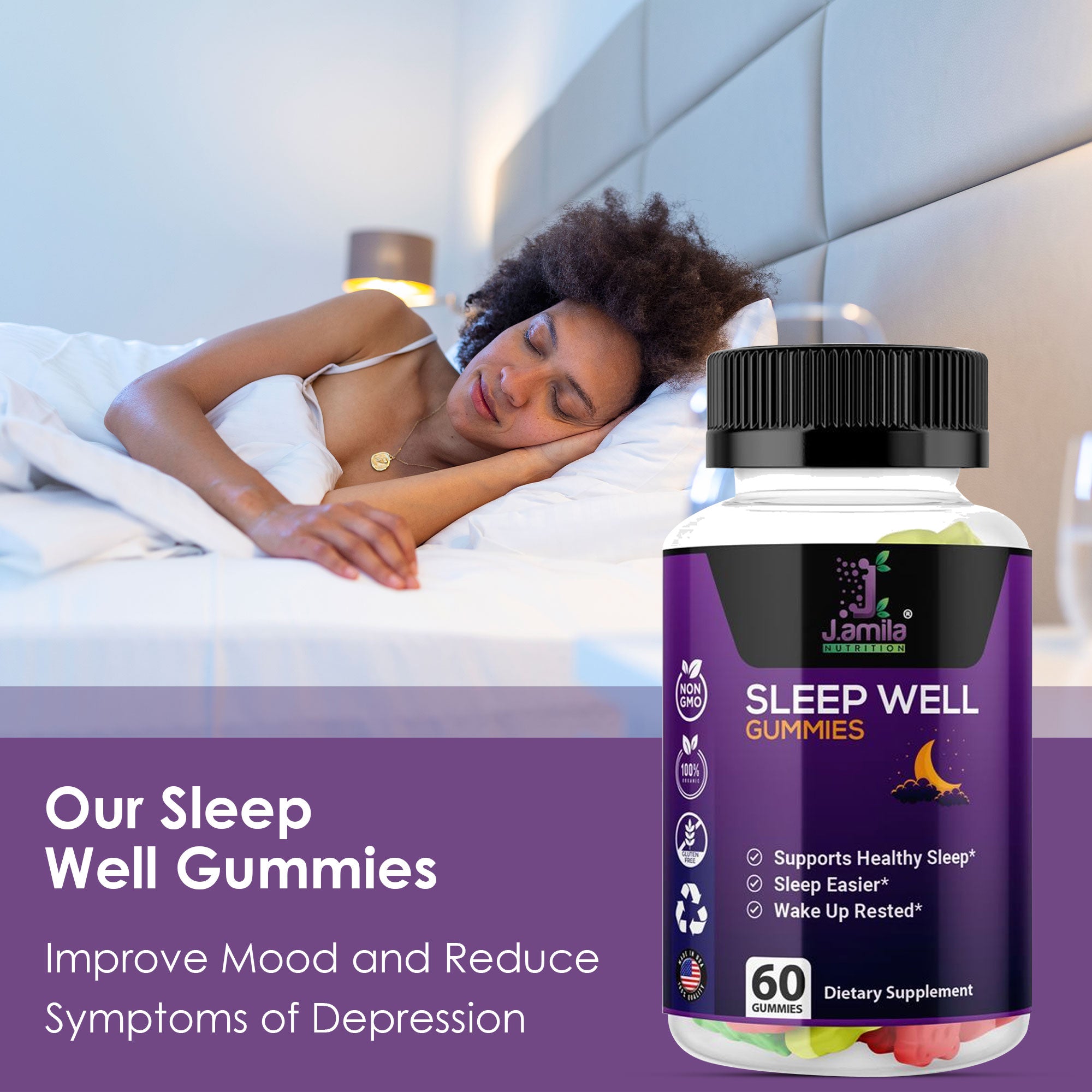 J. AMILA Sleep Well Gummies (60ct)