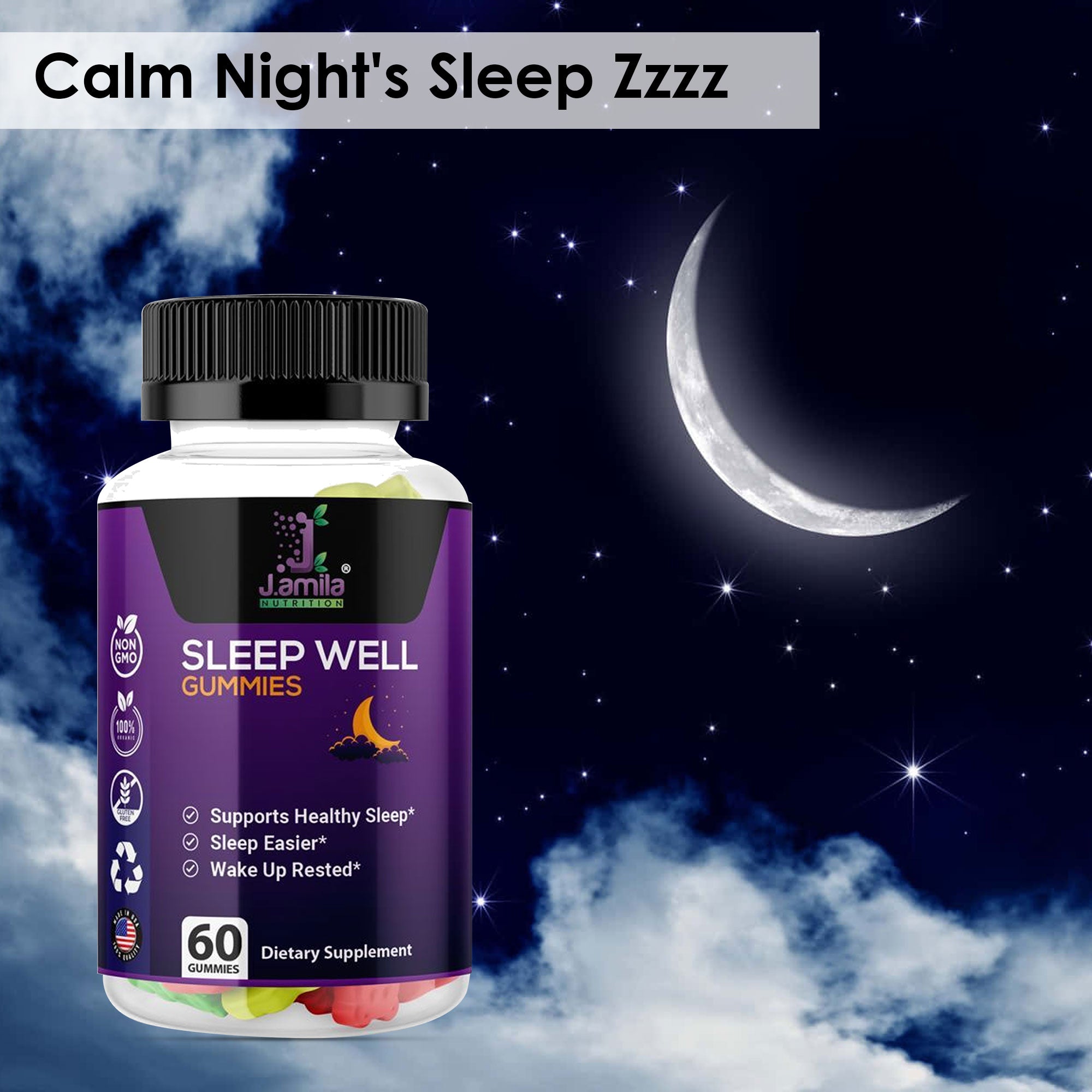 J. AMILA Sleep Well Gummies (60ct)