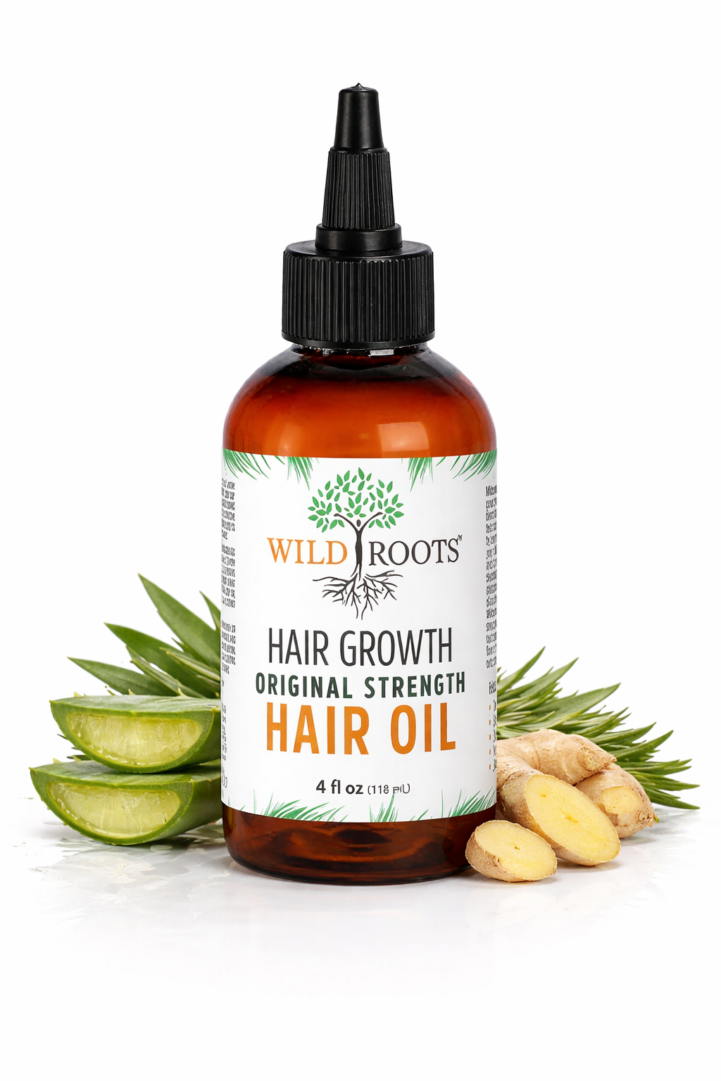 Wild Roots Original Strength Hair Growth Oil – Nourishing Scalp Treatment for Thicker, Stronger Hair (4oz)