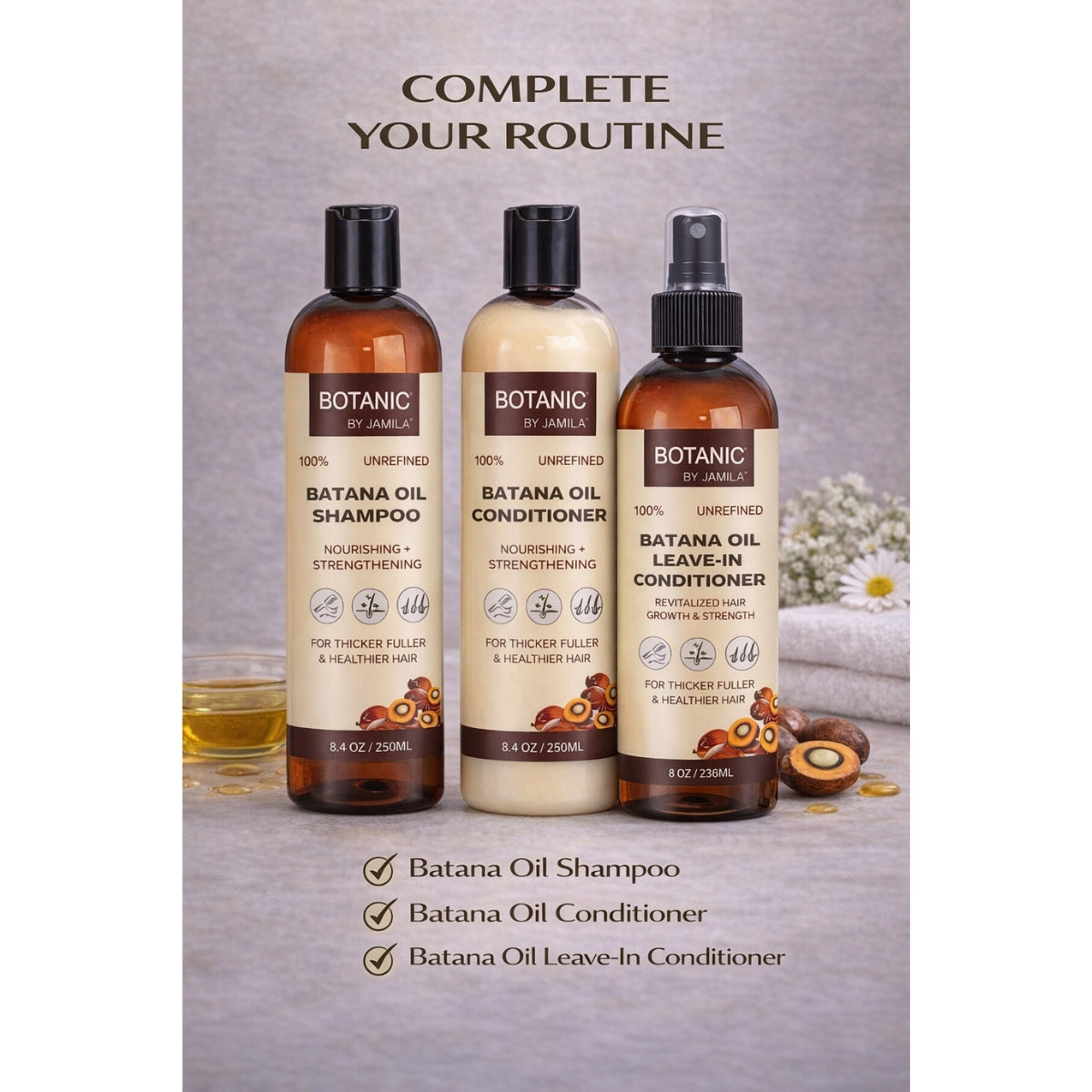 Botanic 100% Unrefined Batana Oil Leave-In Conditioner – Lightweight Moisture & Strength Spray 8 oz