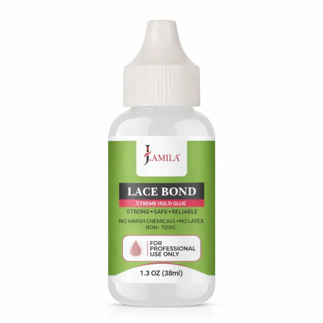 J.AMILA® Lace Bond Xtreme Hold Glue | Invisible, Non-Toxic Professional Wig Adhesive – 1.3 oz (38 ml)