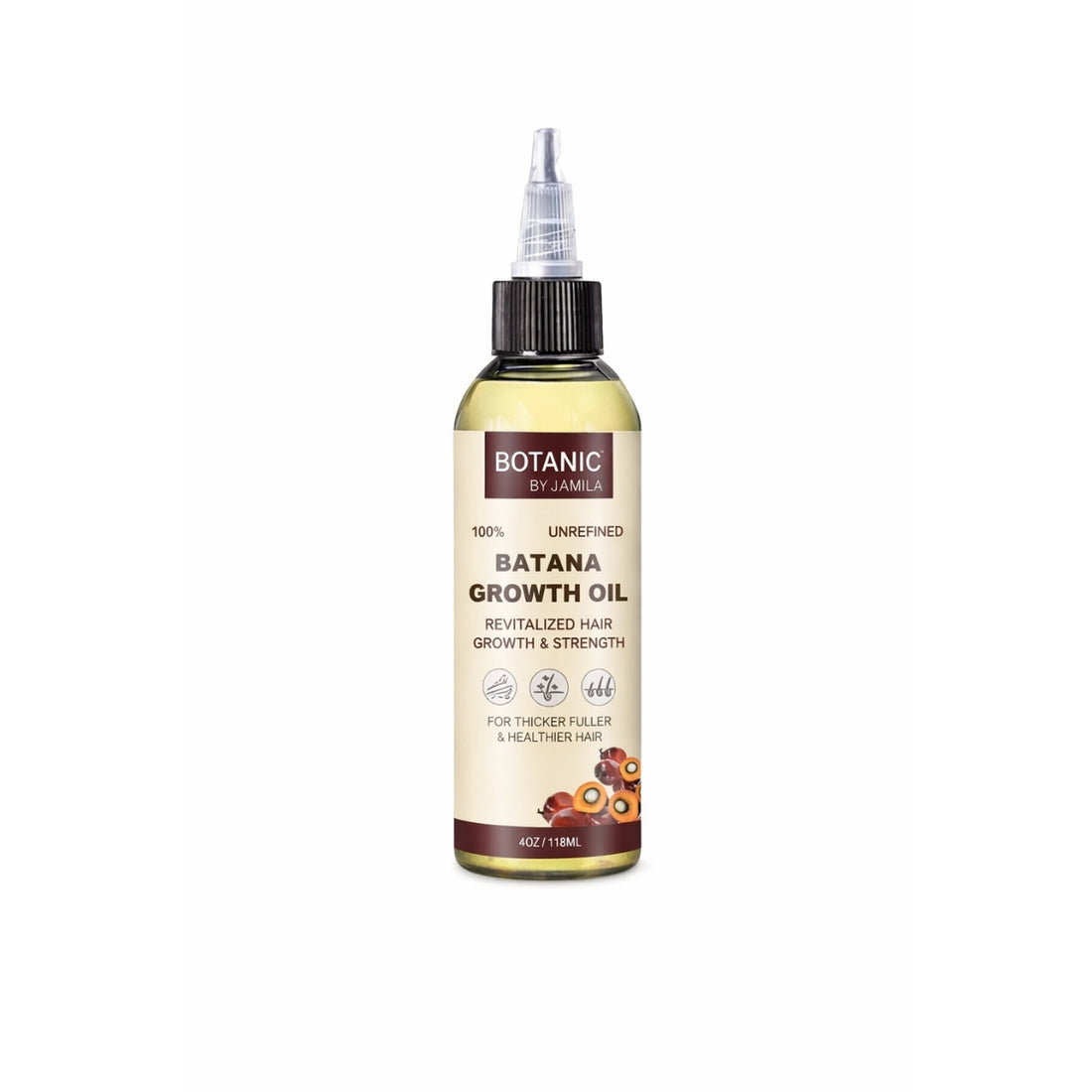 Botanic by J.Amila 100% Unrefined Batana Growth Oil Strengthen, Nourish & Support Hair Growth 4 oz