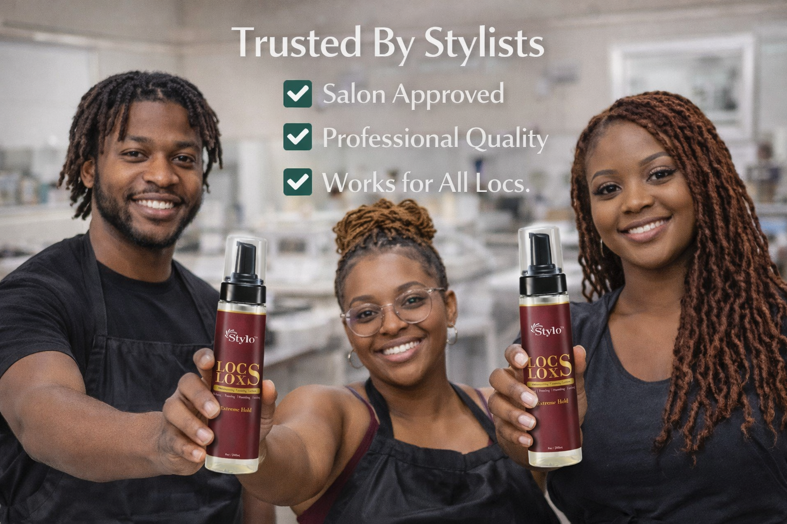 STYLO™ Locs Loxs Super Hold Hair Gel & Styling Foaming Lotion Extreme Hold Bundle • Pack of 2