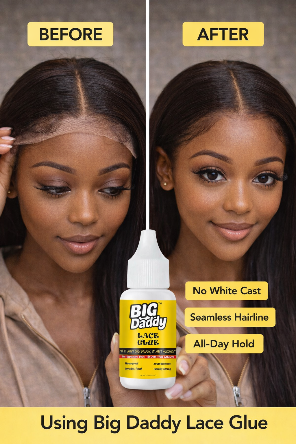 Big Daddy™ Lace Glue Extreme Hold Invisible Lace Adhesive (Waterproof & Sweat-Resistant)