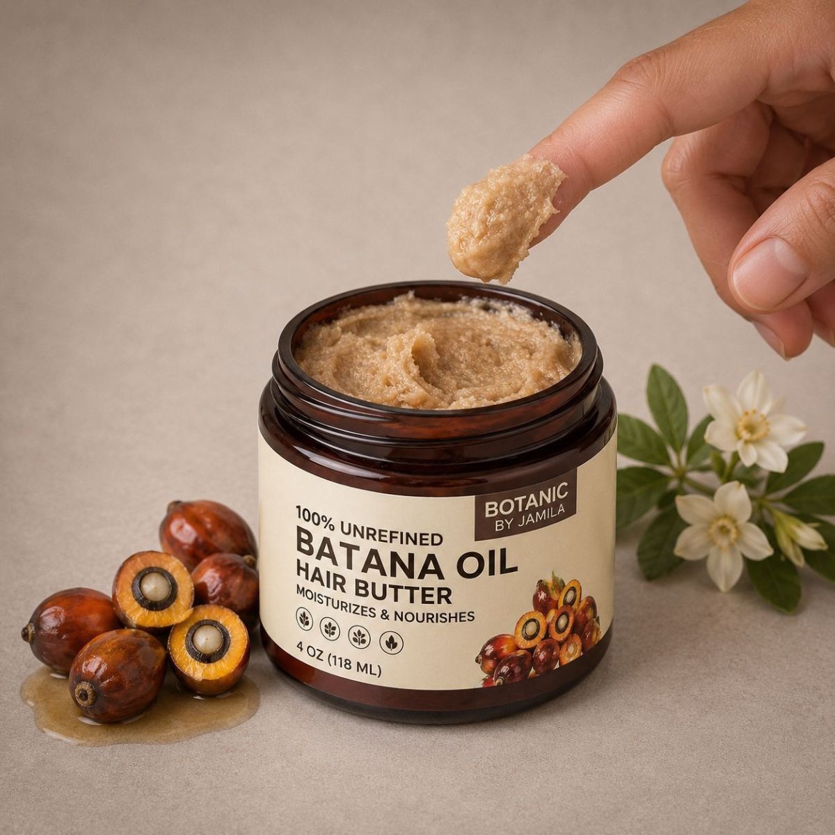 Botanic Batana Hair Butter – 100% Unrefined | Deep Moisture & Strength (2oz & 4oz)