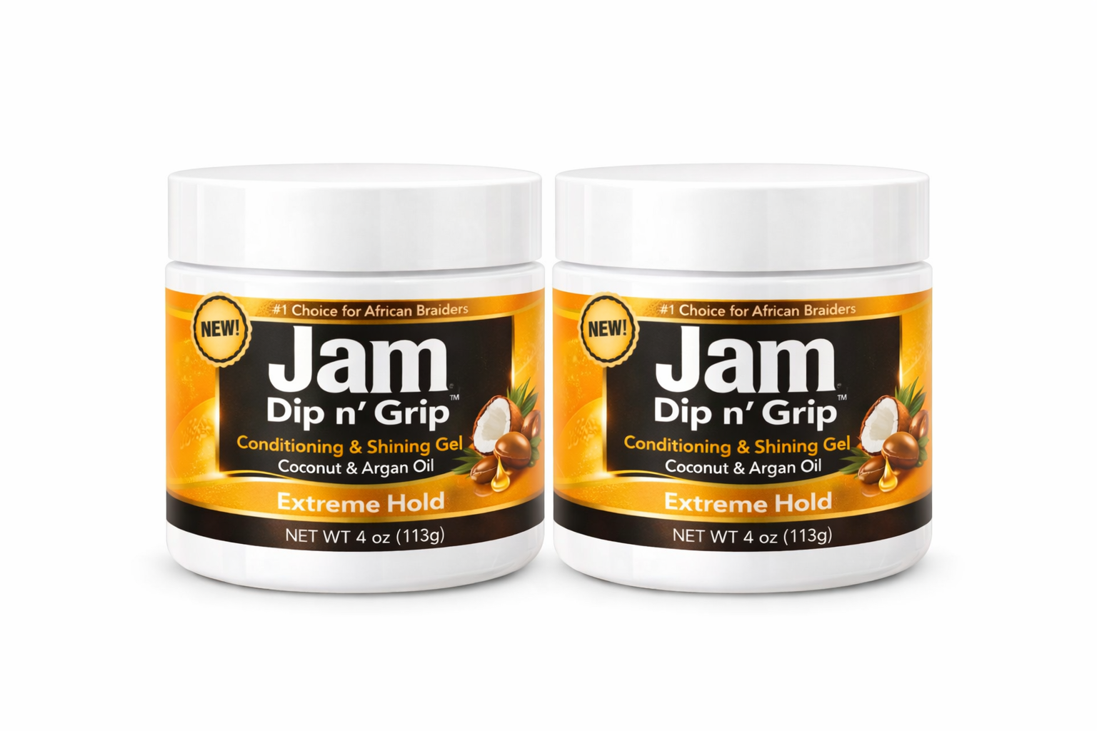 Jam Dip n’ Grip® Extreme Hold Conditioning & Shining Gel 2 Pack (4oz Each)