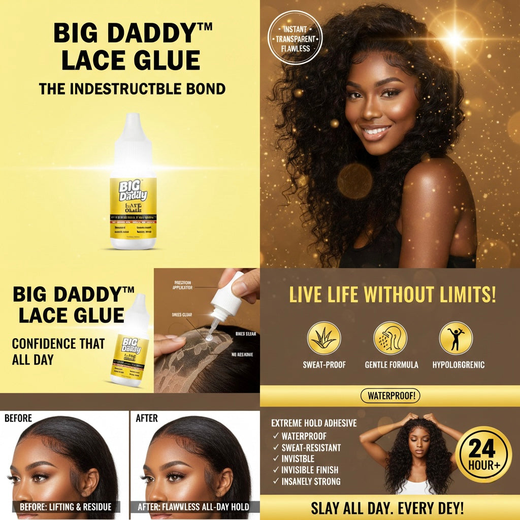 Big Daddy™ Lace Glue Extreme Hold Invisible Lace Adhesive (Waterproof & Sweat-Resistant)