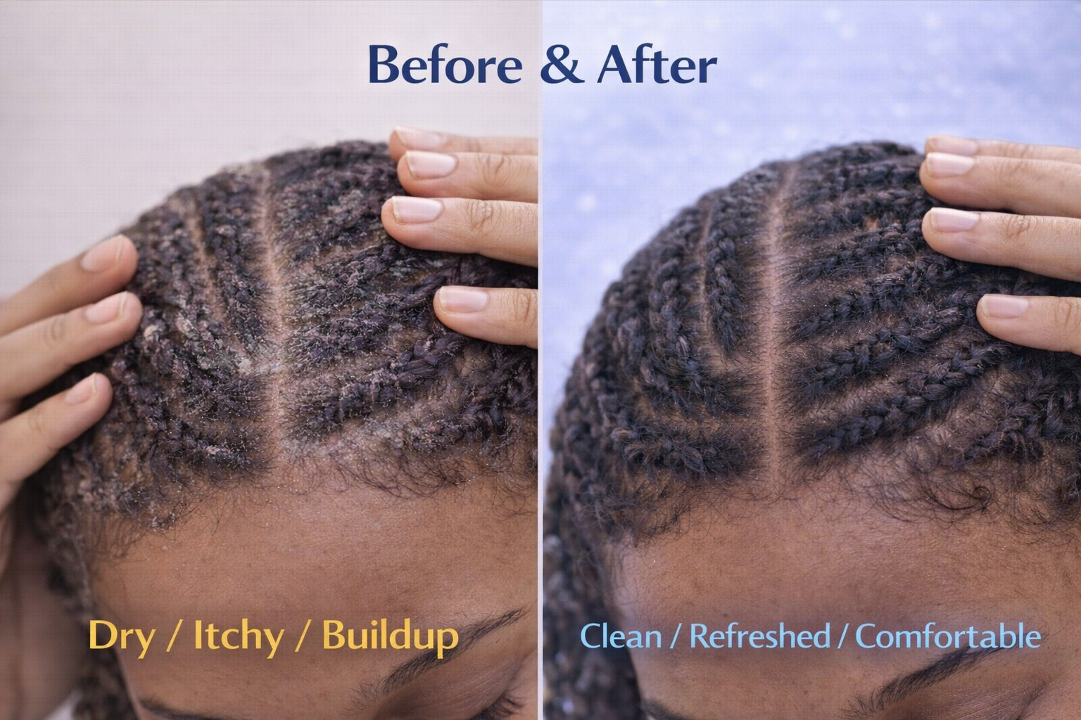 J. AMILA Natural Cool Scalp Refresher with Menthol, Myrrh, Vitamin E & Coconut Oil – Cooling Scalp Spray for Braids, Wigs, Natural & Synthetic Hair (8 oz)