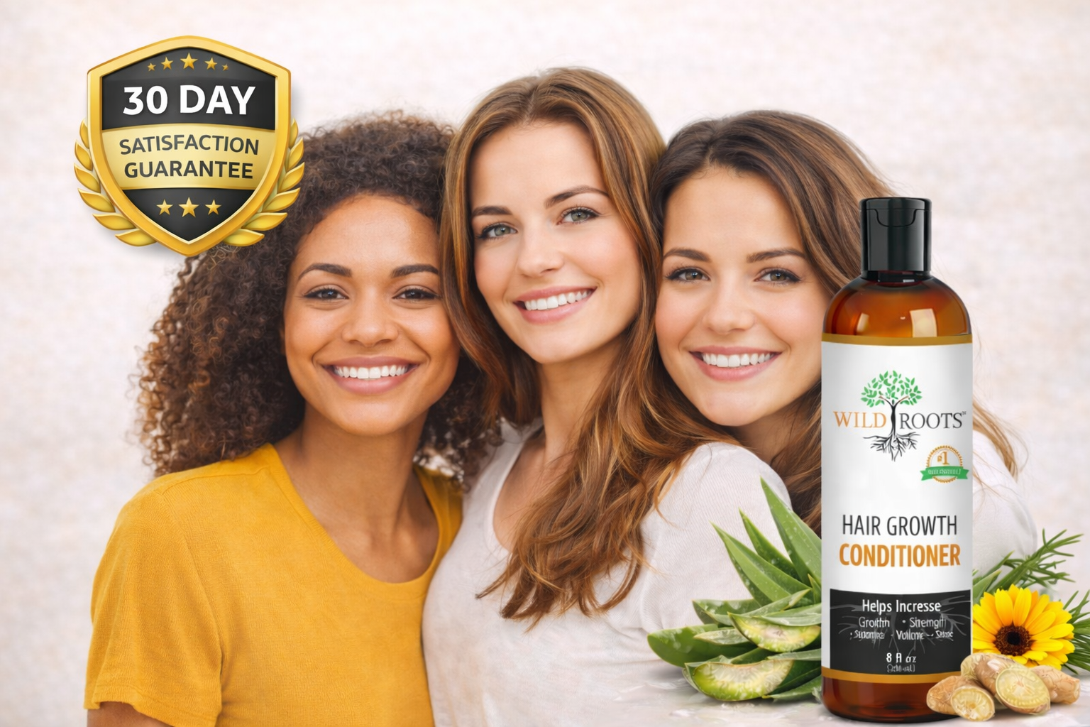 Wild Roots Hair Growth Conditioner – Strengthening & Thickening Treatment for Fuller, Healthier Hair (8oz)