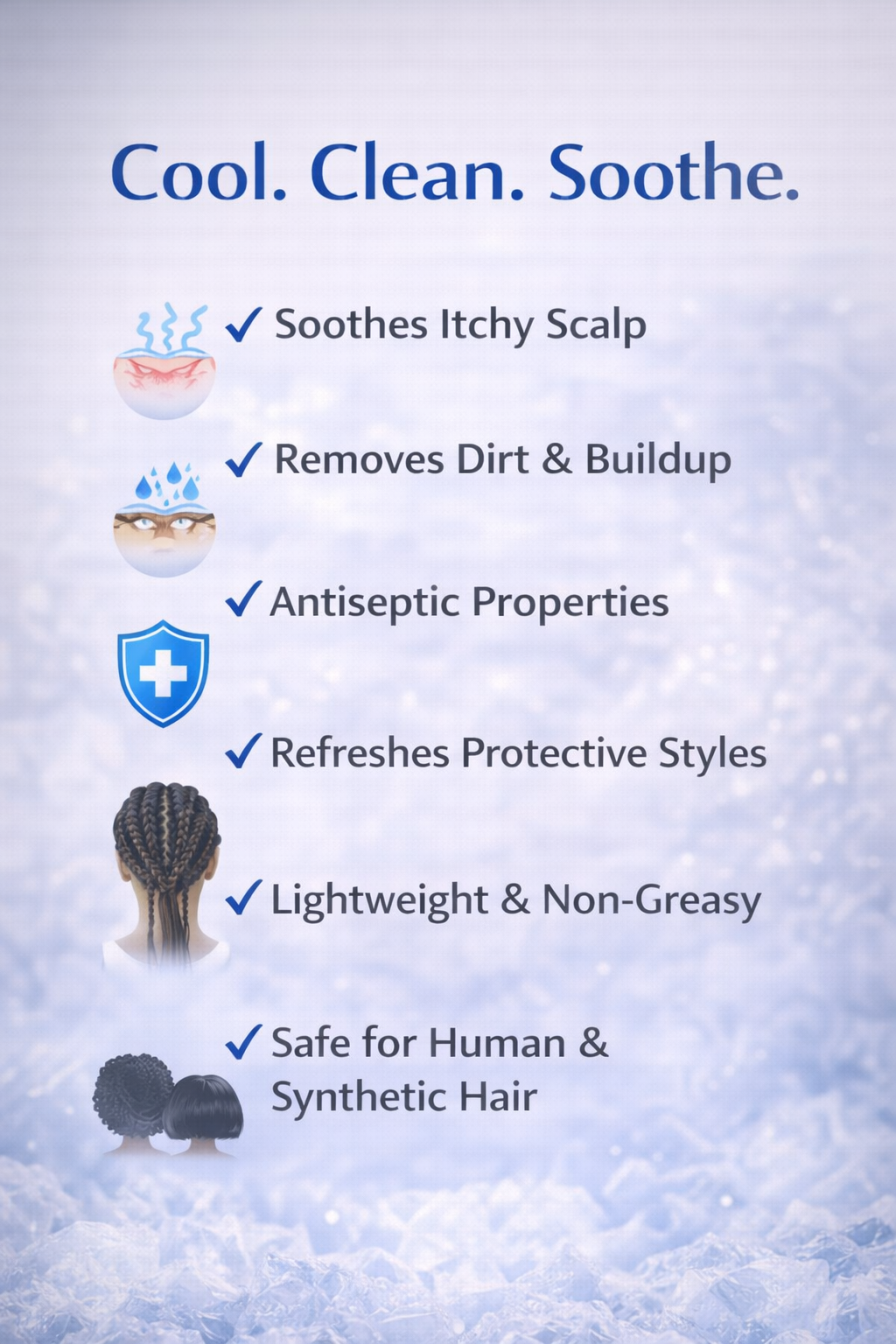 J. AMILA Natural Cool Scalp Refresher with Menthol, Myrrh, Vitamin E & Coconut Oil – Cooling Scalp Spray for Braids, Wigs, Natural & Synthetic Hair (8 oz)