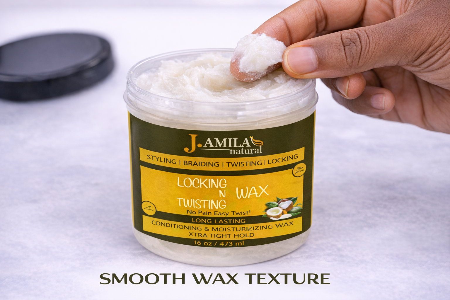 Jamila Natural Award-Winning– Xtra Tight Hold Twisting ‘N Locking Wax (16oz / 473ml)