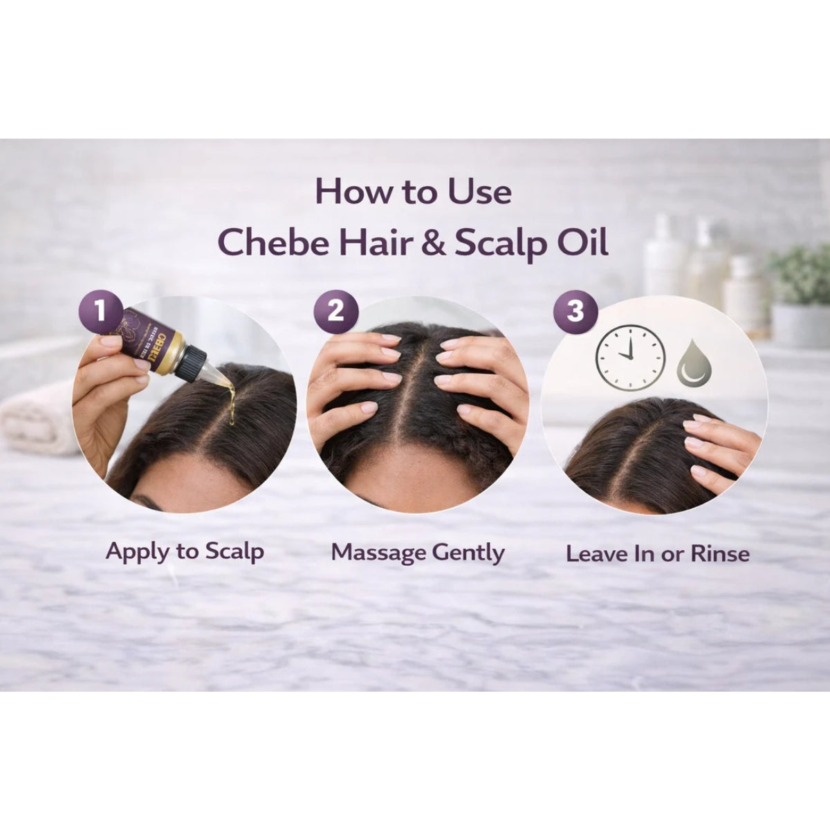 100% Unrefined Chebe Hair & Scalp Oil – Strength, Nourishment & Moisture Retention | Vegan, Cruelty-Free 4 fl oz (118 mL)