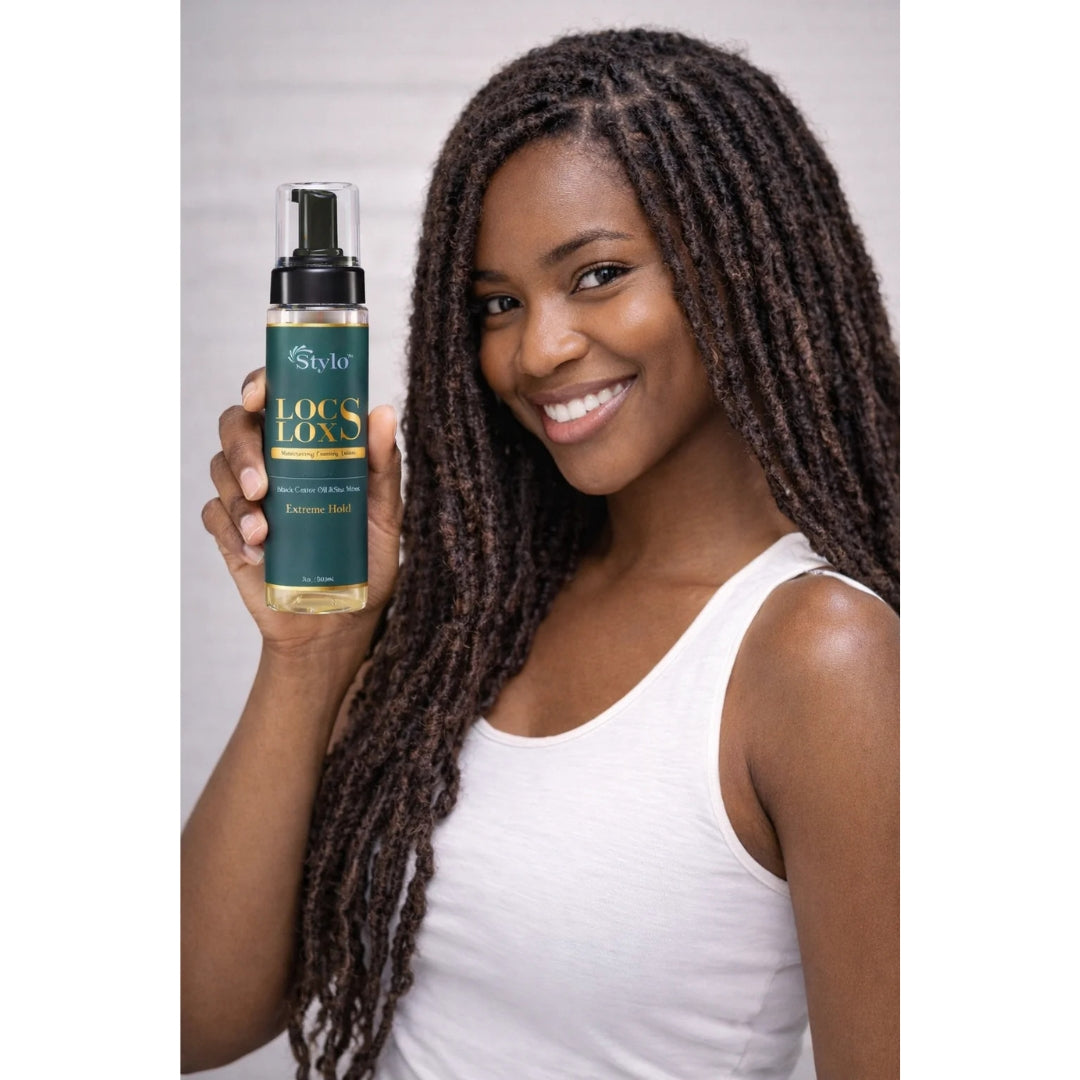 STYLO™ Locs Loxs Moisturizing Hair Styling Foaming Lotion - Black Castor Oil & Sea Moss