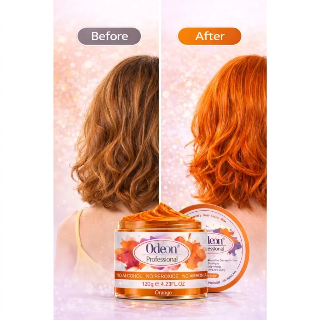 Odeon Professional Orange Hair Color Wax, Temporary Hair Dye for Women & Men (4.23oz)