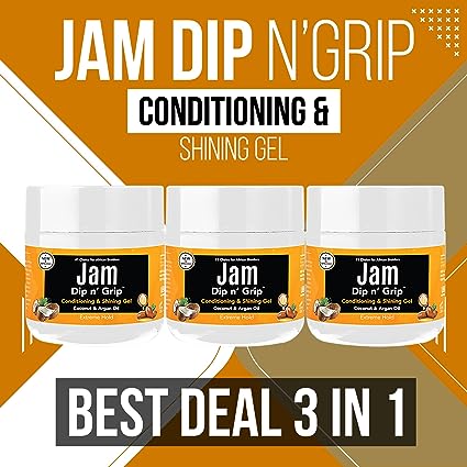 JAM DIP N GRIP Extreme Hold Conditioning & Shining Gel bundle (3) 2oz each