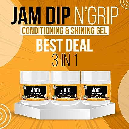 JAM DIP N GRIP Extreme Hold Conditioning & Shining Gel bundle (3) 2oz each