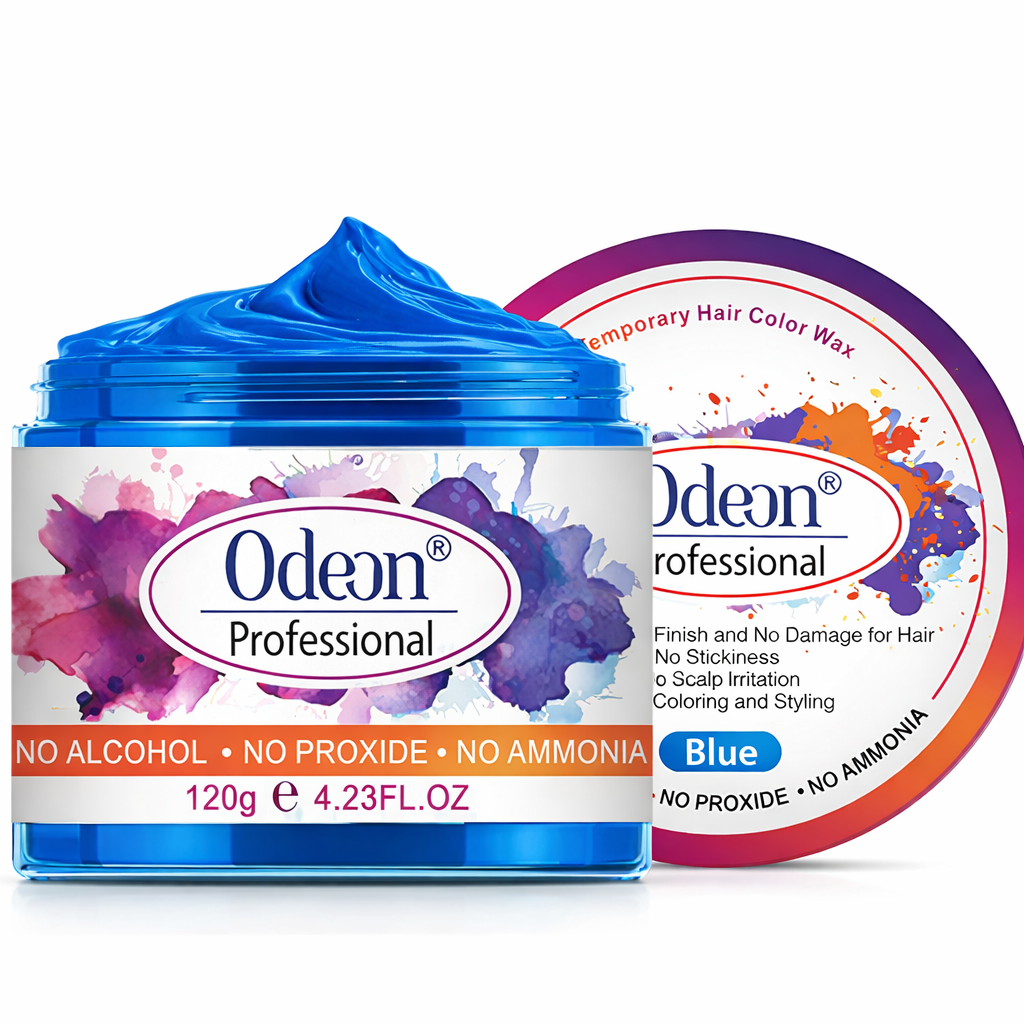 Odeon Professional Blue Hair Color Wax, Temporary Hair Dye for Women & Men (4.23oz)
