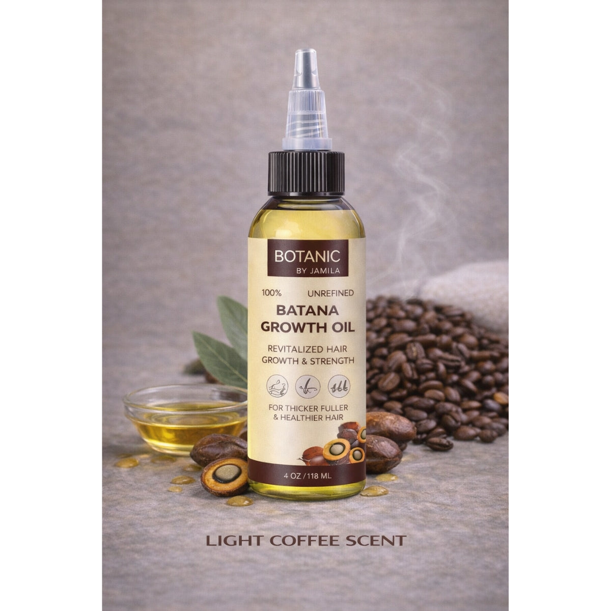 Botanic 100% Unrefined Batana Growth Oil Strengthen, Nourish & Support Hair Growth 4 oz
