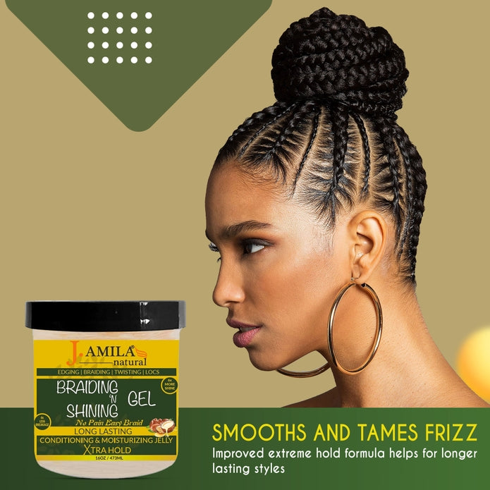 J. AMILA Award-Winning Braiding ‘N Shining Gel (16oz)