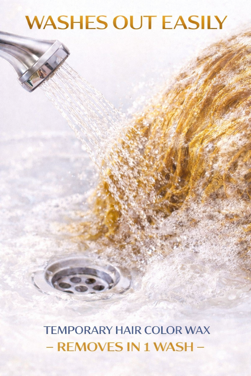 Odeon Professional Hair Color Wax Temporary Hair Dye For Women & Men Gold (4.23oz)