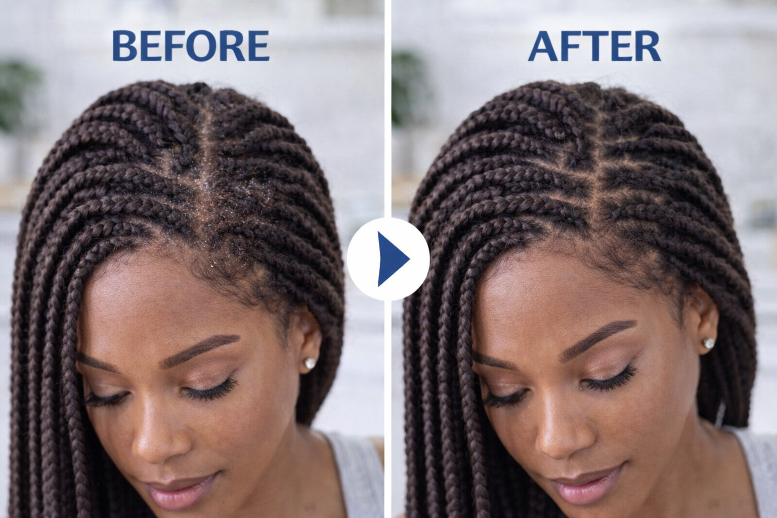 J. AMILA Natural Cool Scalp Refresher with Menthol, Myrrh, Vitamin E & Olive Oil – Cooling Scalp Spray for Braids, Wigs, Natural & Synthetic Hair (8 oz)