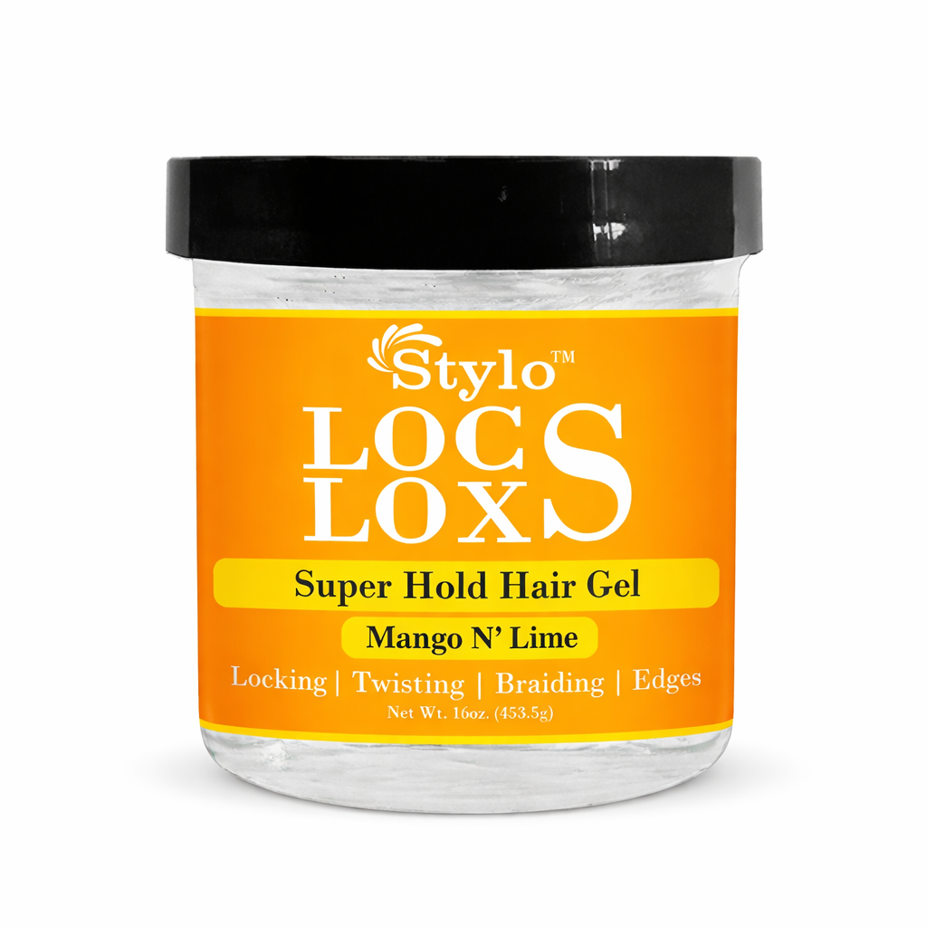 Stylo™ Locs Loxs Super Hold Hair Gel Locking, Twisting, Braiding & Edges Hold Hair Gel - Mango N&