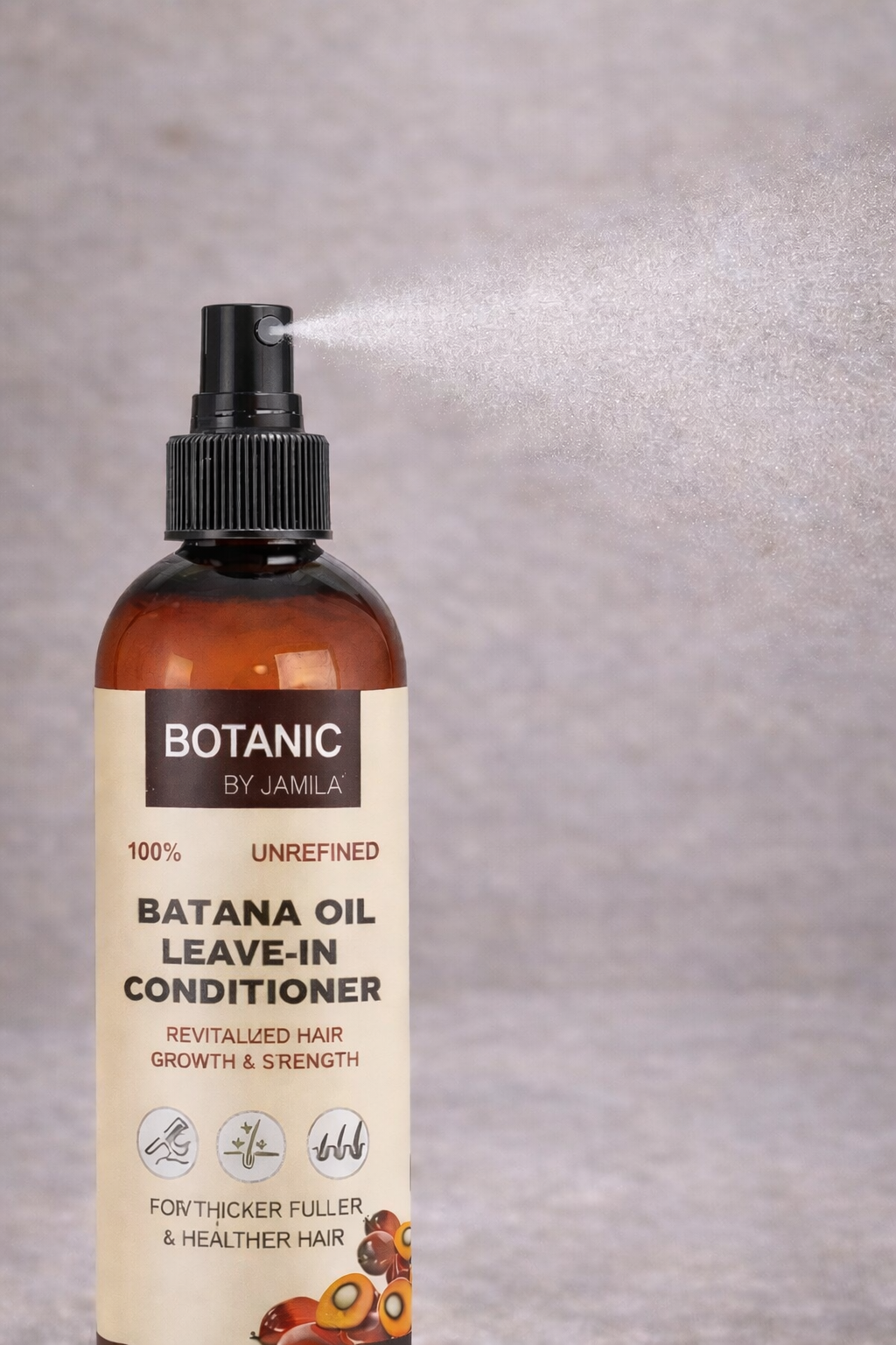 Botanic by J.Amila 100% Unrefined Batana Oil Leave-In Conditioner – Lightweight Moisture & Strength Spray 8 oz