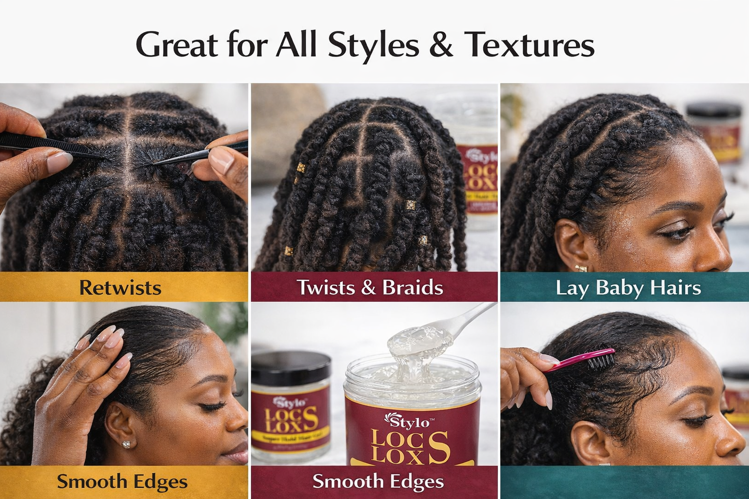 STYLO™ Locs Loxs Super Hold Hair Gel With Free Comb 16 Fl Oz