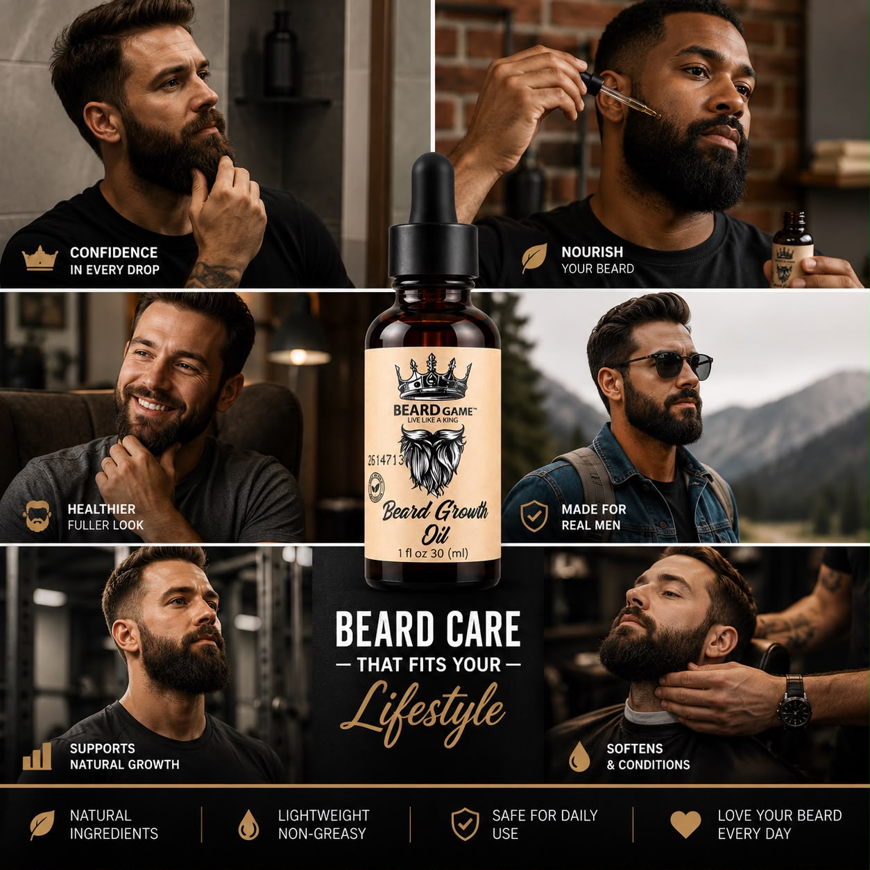 Beard Game Beard Growth Oil | Fuller, Softer & Healthier Beard
