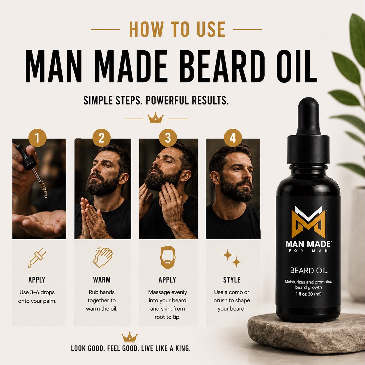 Man Made Beard Oil | Premium Beard Conditioning & Grooming Oil