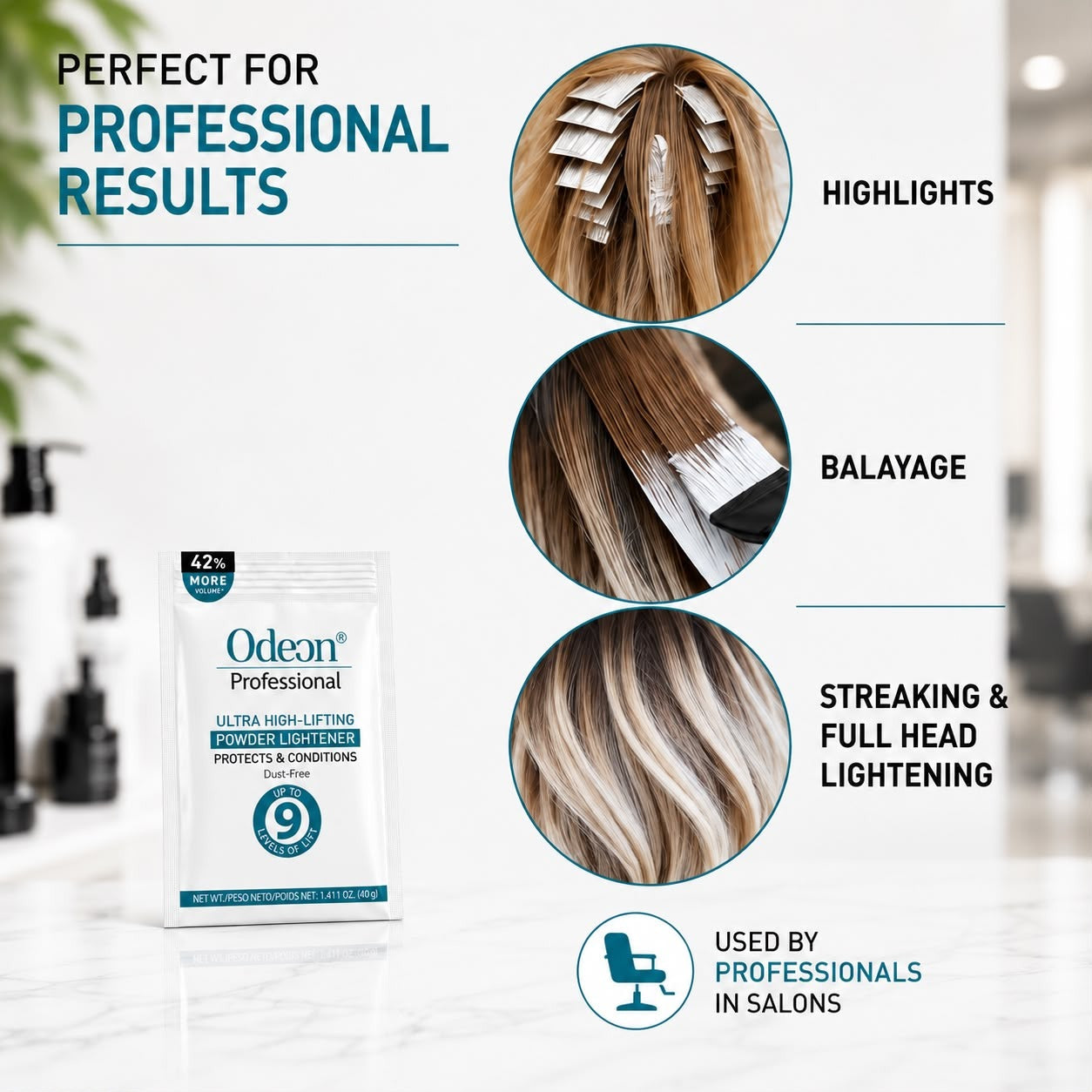 Odeon Professional Ultra High-Lifting Powder Lightener Trial Size | Up to 9 Levels of Lift