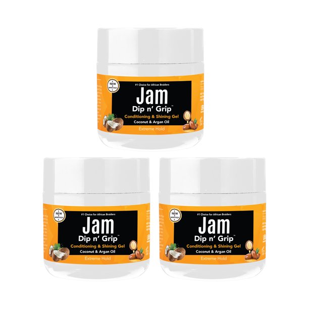 JAM DIP N GRIP Extreme Hold Conditioning & Shining Gel bundle (3) 2oz each
