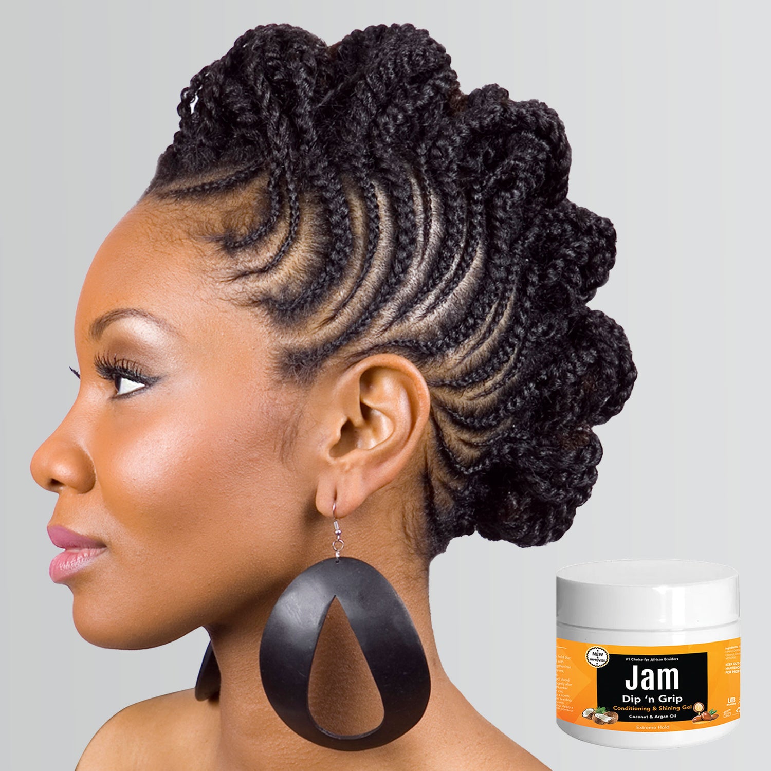 Jam Dip n Grip Coconut &amp; Argan Oil Conditioning &amp; Shining Gel (8oz)