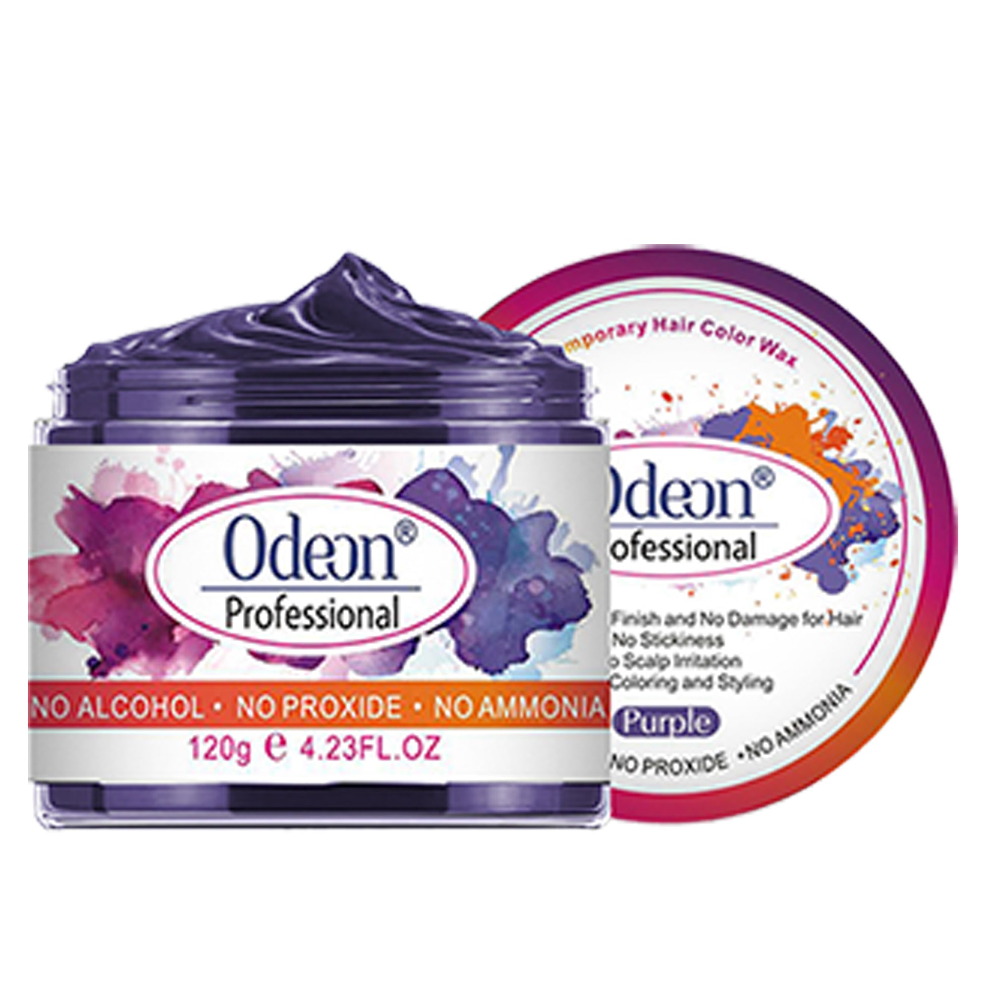 Odeon Purple Hair Color Wax, Temporary Hair Dye for Women &amp; Men (4.23oz)