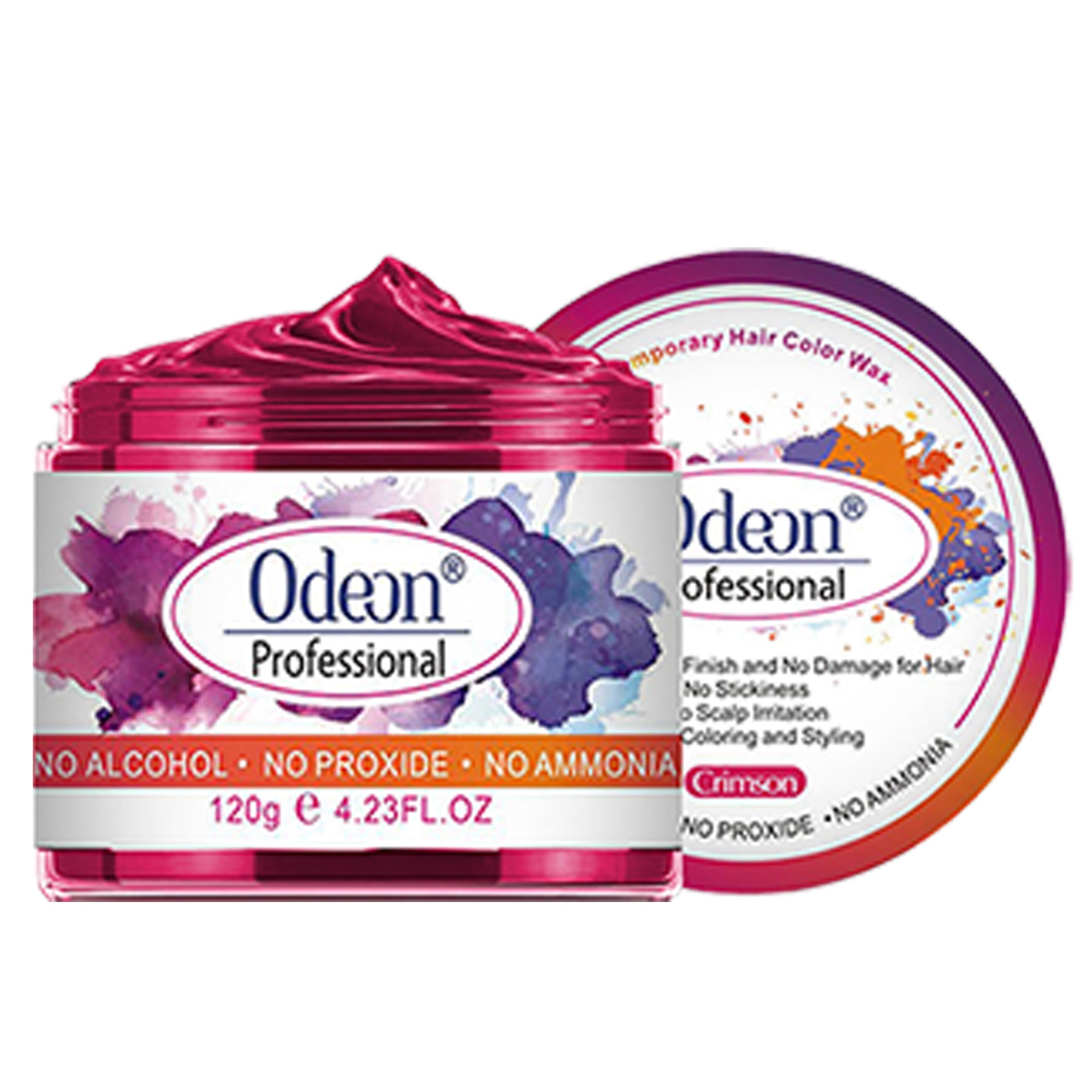 Odeon Black Hair Color Wax, Temporary Hair Dye for Women &amp; Men (4.23oz)