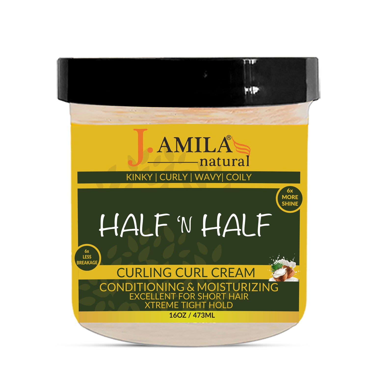 J. AMILA Award-Winning Half N’ Half Curl Cream (8oz)