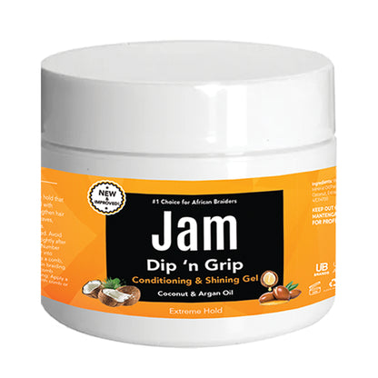 Jam Dip n Grip Coconut &amp; Argan Oil Conditioning &amp; Shining Gel (8oz)