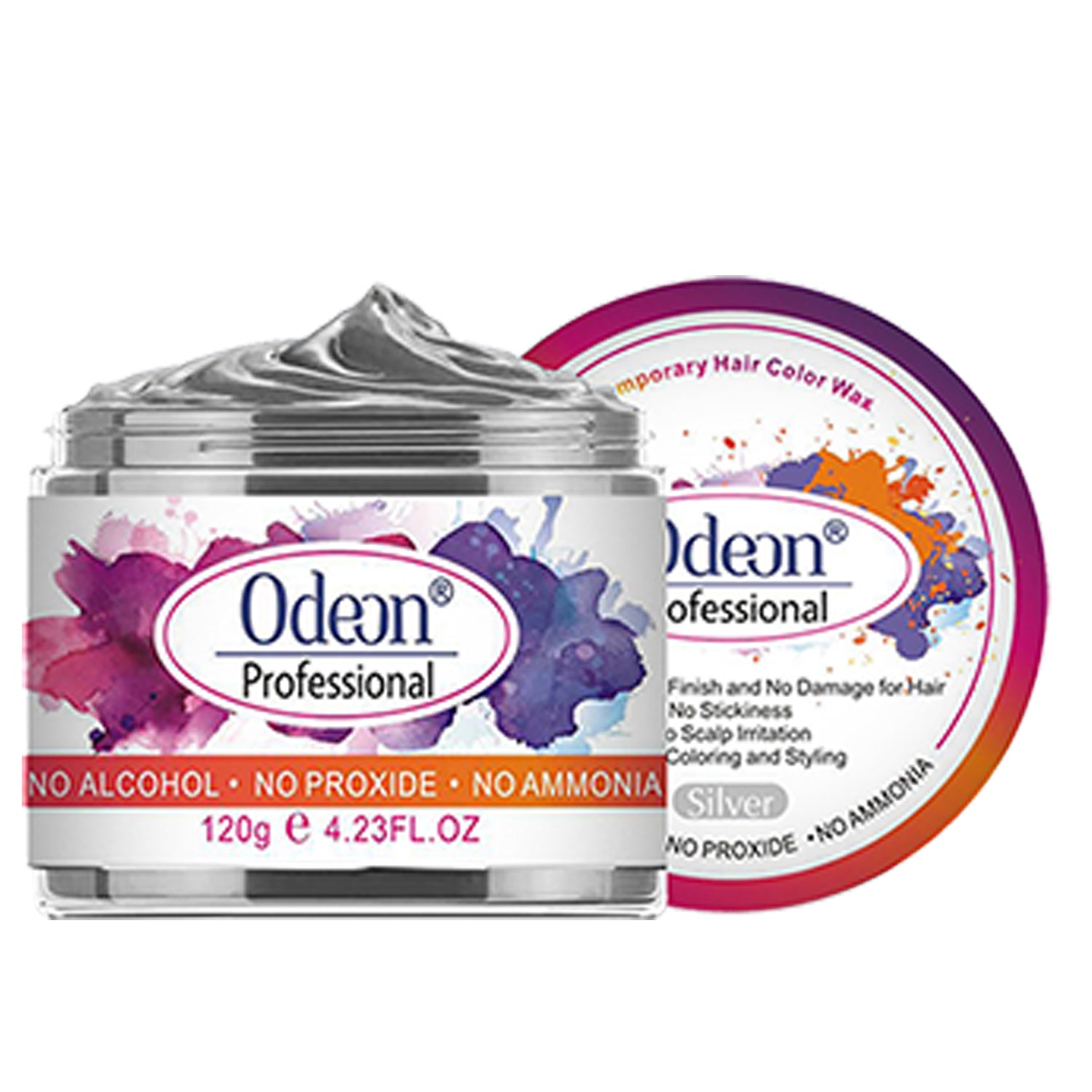 Odeon Black Hair Color Wax, Temporary Hair Dye for Women &amp; Men (4.23oz)