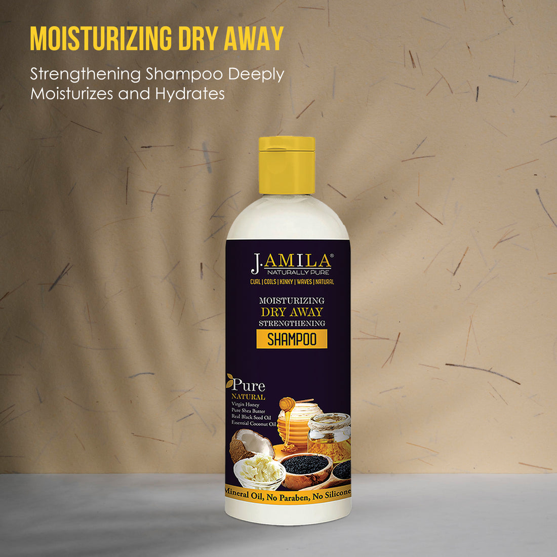 J. AMILA Naturally Pure Moisturizing Dry Away Shampoo (12oz)