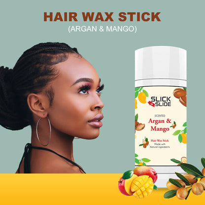 Slick N Slide Argan and Mango Hair Wax Stick 2.7oz