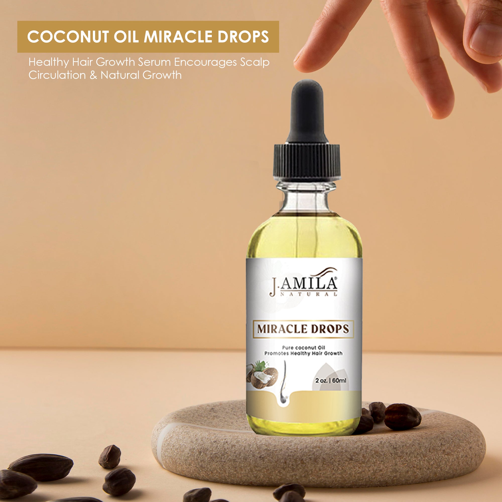 J. AMILA Natural Miracle Drops Pure Coconut Oil (2oz)