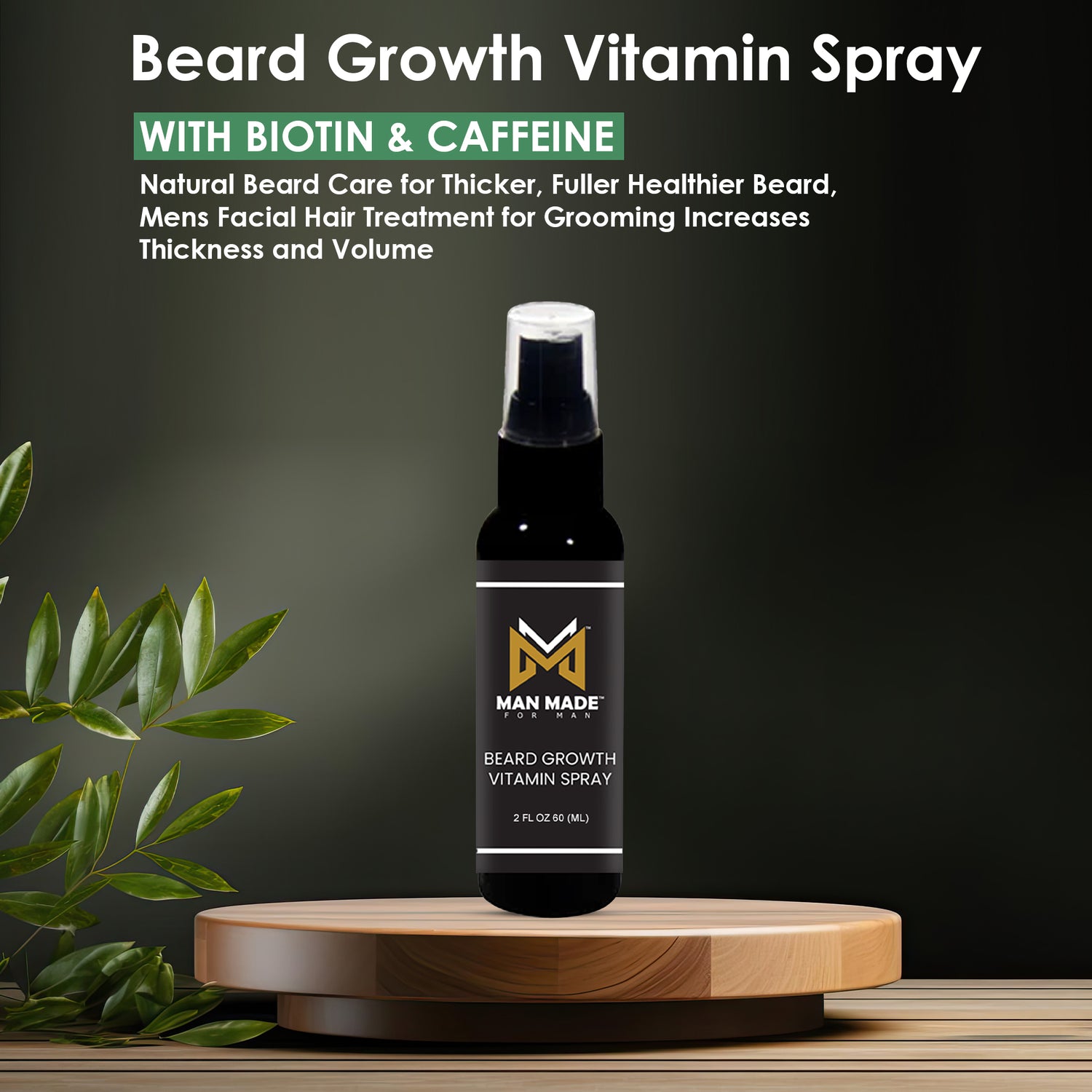 Man Made for Man Beard Growth Vitamin Spray (2 fl oz)