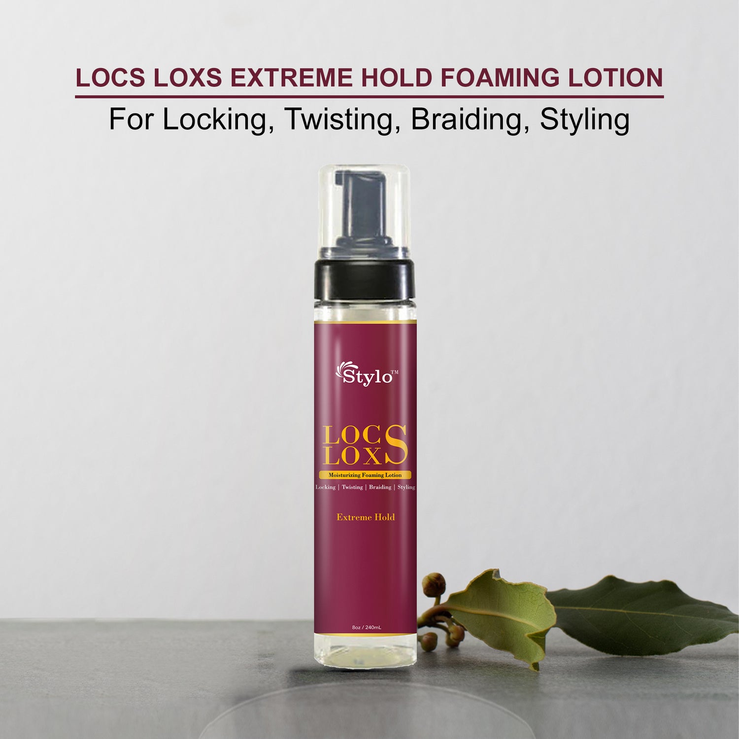 Stylo Locs Loxs Moisturizing Hair Styling Foaming Lotion Extreme Hold (8oz)