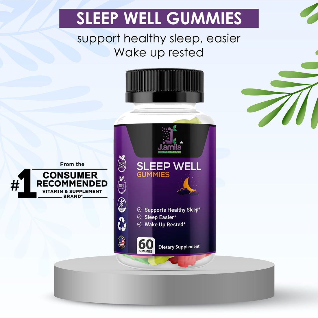 J. AMILA Sleep Well Gummies (60ct)